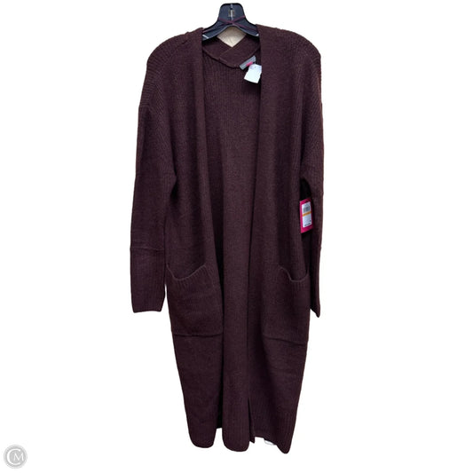 Sweater Cardigan By Vince Camuto In Maroon, Size: S