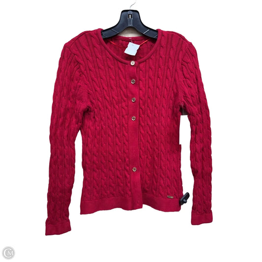 Sweater Cardigan By Calvin Klein In Red, Size: Xs