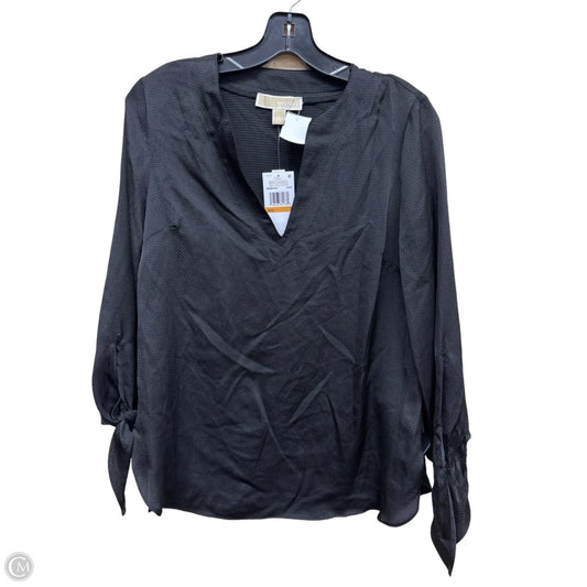 Top Long Sleeve By Michael By Michael Kors In Black, Size: S