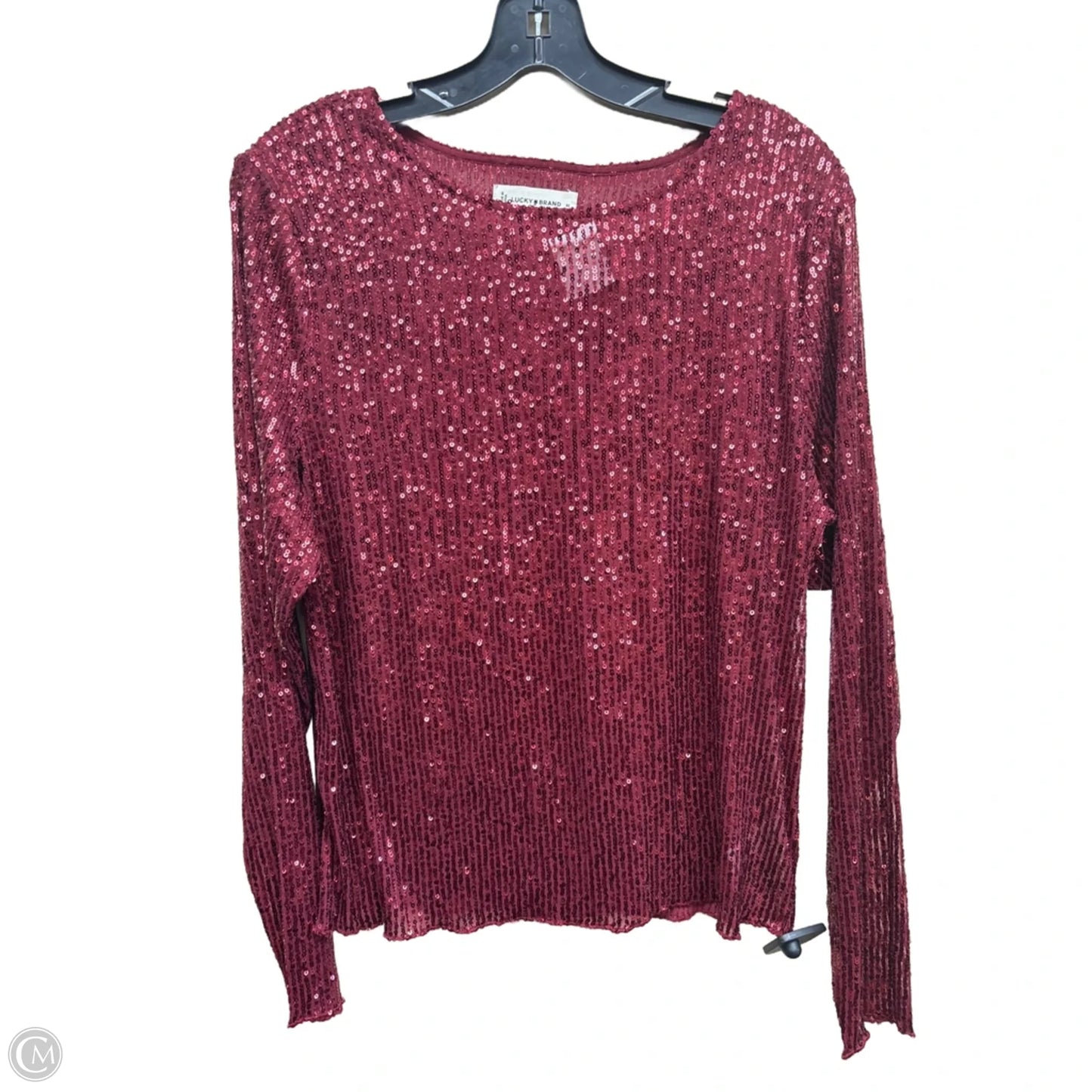 Top Long Sleeve By Lucky Brand In Red, Size: Xl
