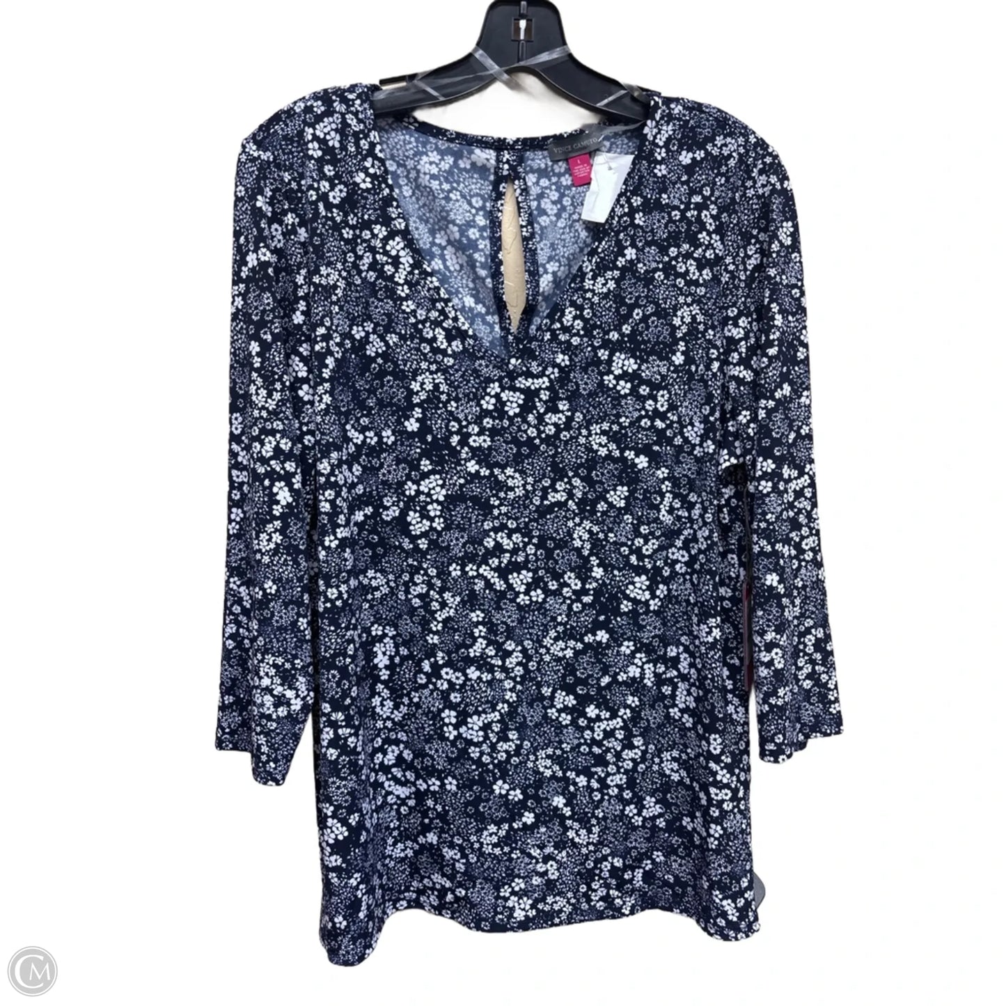 Top Long Sleeve By Vince Camuto In Floral Print, Size: L