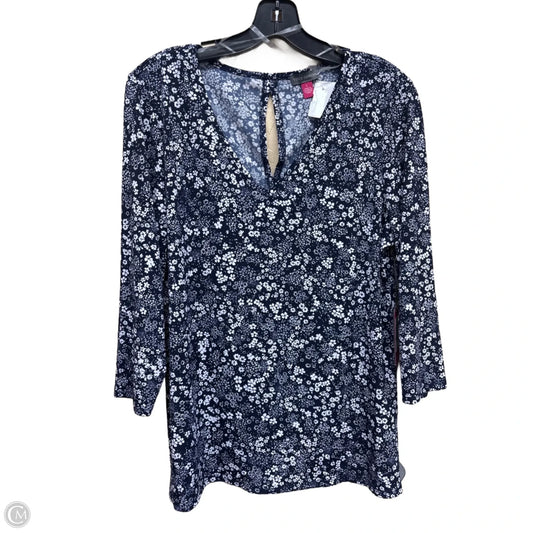Top Long Sleeve By Vince Camuto In Floral Print, Size: L
