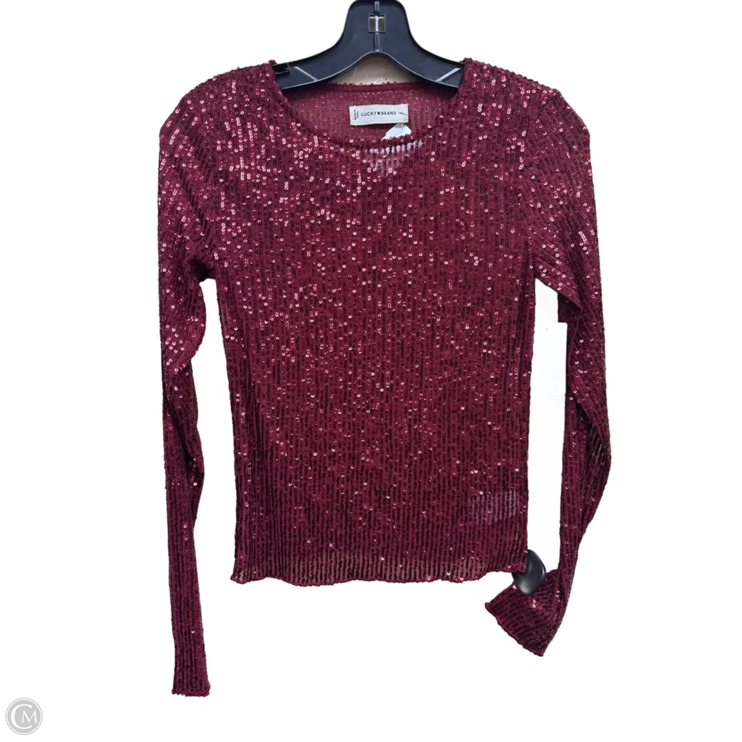 Top Long Sleeve By Lucky Brand In Red, Size: Xs