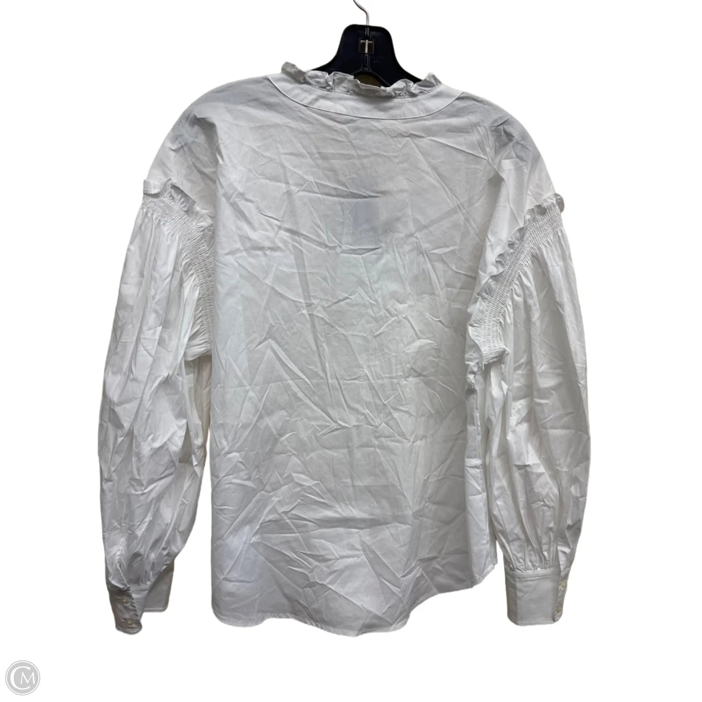 Top Long Sleeve By Lauren By Ralph Lauren In White, Size: M