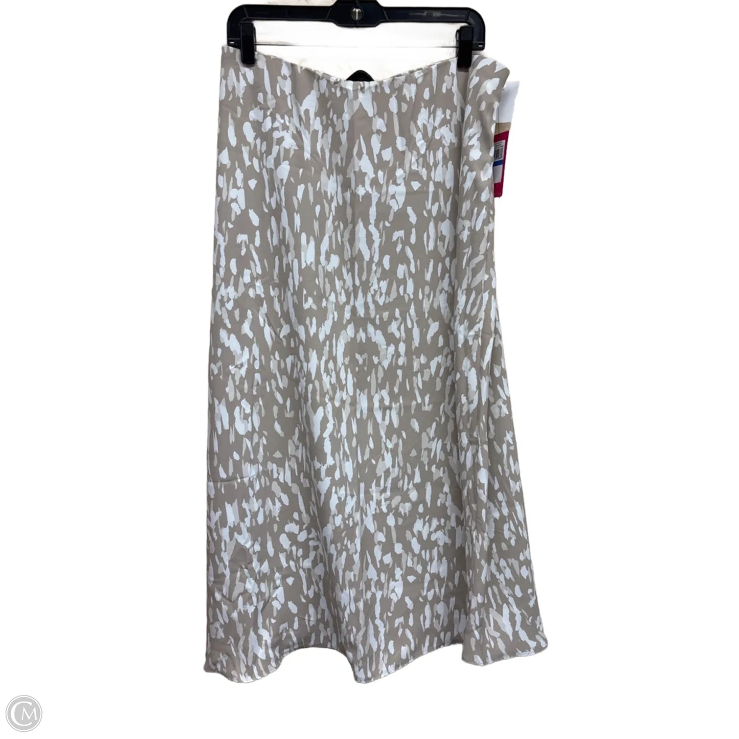 Skirt Maxi By Vince Camuto In Tan & White, Size: Xl