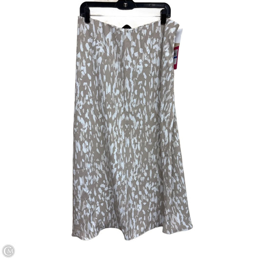 Skirt Maxi By Vince Camuto In Tan & White, Size: Xl