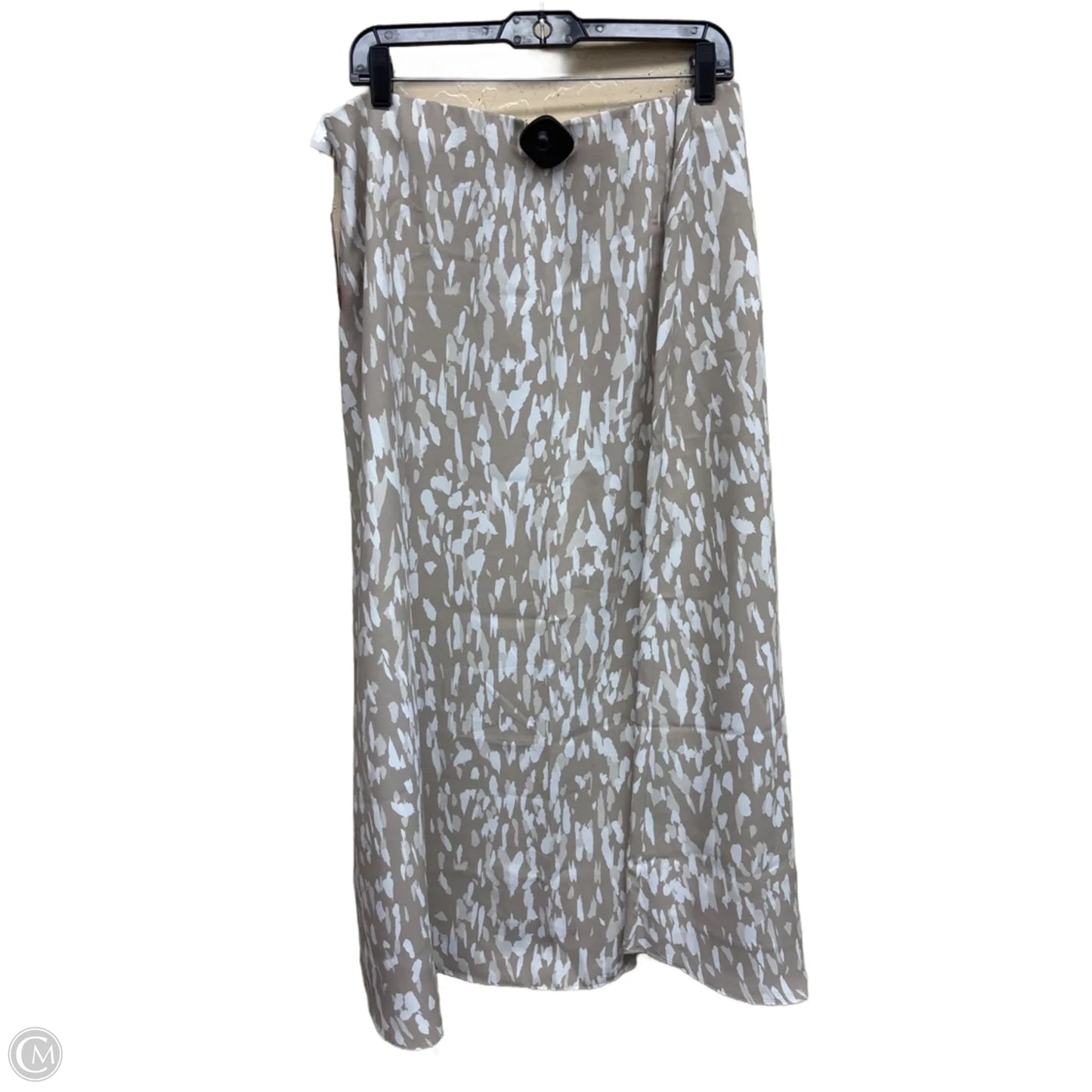 Skirt Maxi By Vince Camuto In Tan & White, Size: Xl