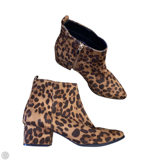 Boots Ankle Heels By A New Day In Animal Print, Size: 8.5
