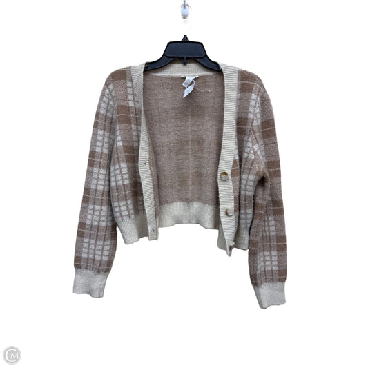 Sweater Cardigan By Full Tilt In Plaid Pattern, Size: Xs