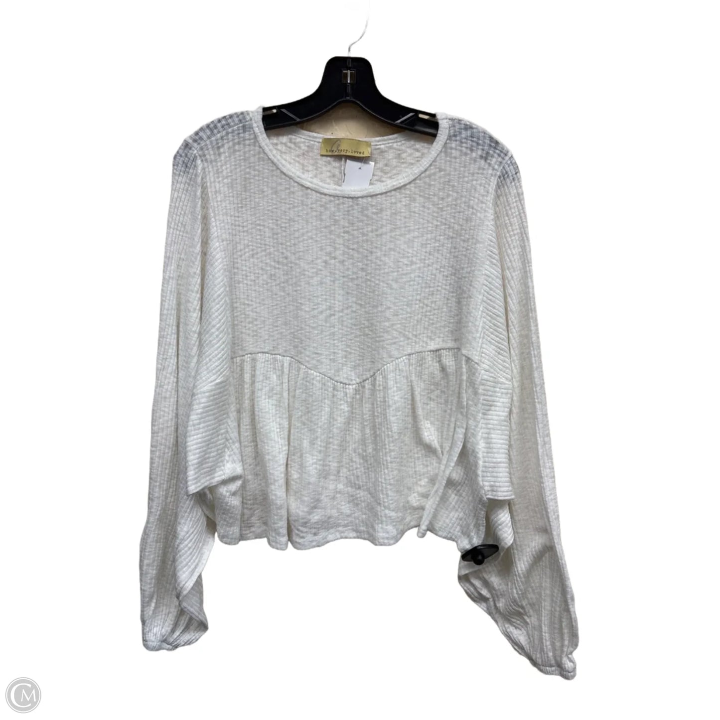 Top Long Sleeve By Clothes Mentor In White, Size: Osfm
