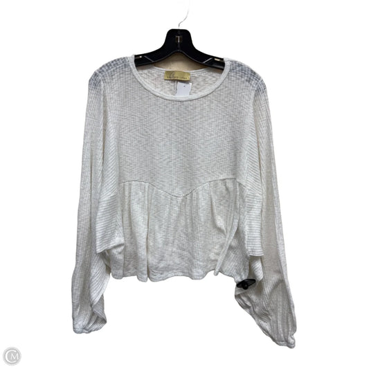 Top Long Sleeve By Clothes Mentor In White, Size: Osfm