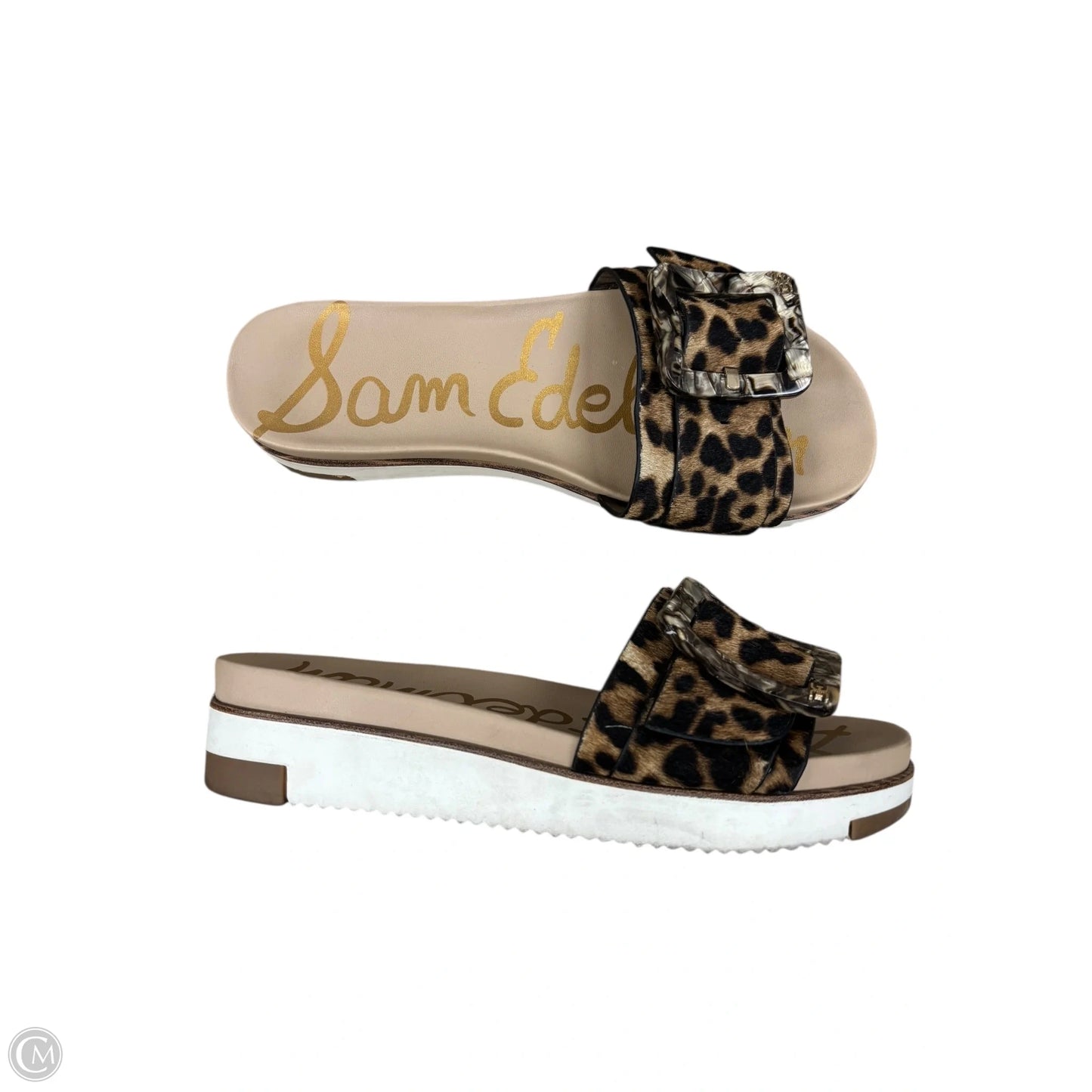 Sandals Flats By Sam Edelman In Animal Print, Size: 6