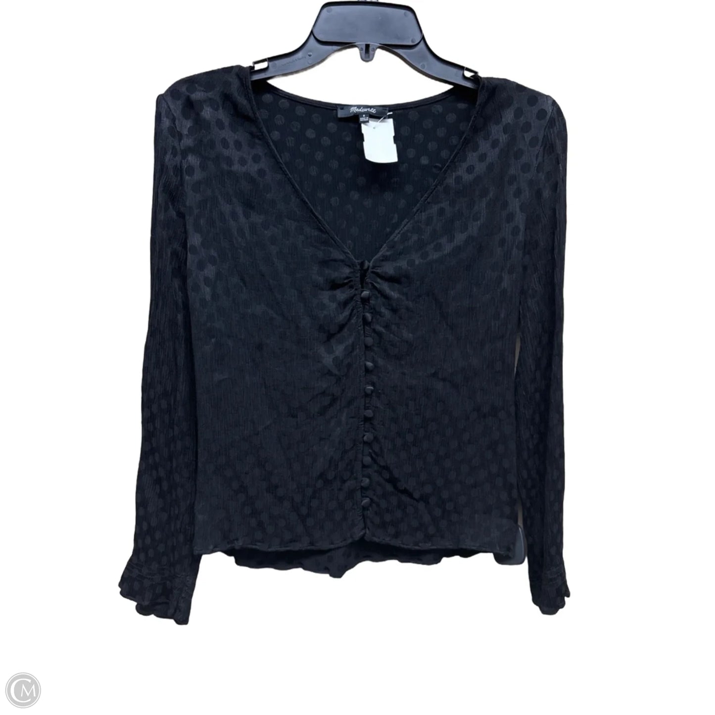 Top Long Sleeve By Madewell In Black, Size: 8