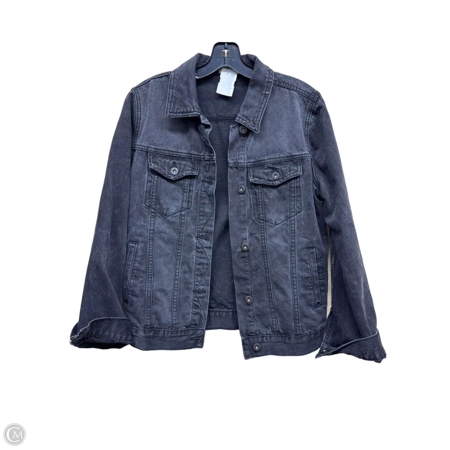 Jacket Denim By Wishlist In Black Denim, Size: L