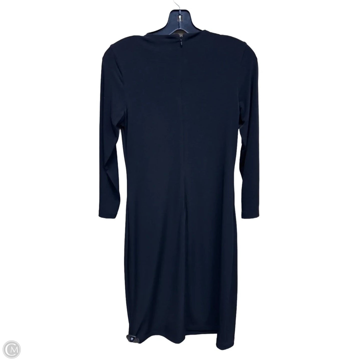 Dress Casual Midi By Calvin Klein In Black & Gold, Size: 4