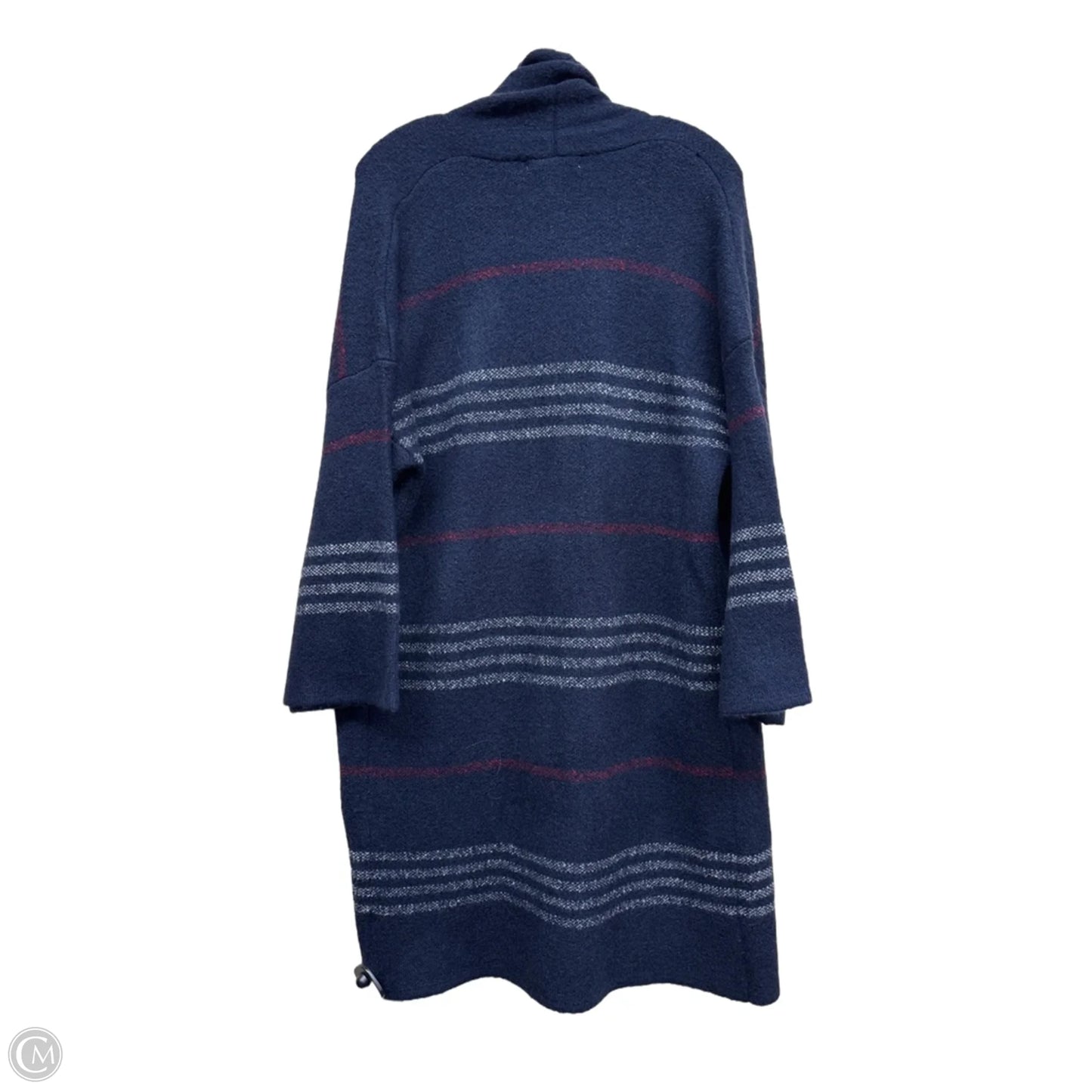 Sweater Cardigan By Clothes Mentor In Blue & Red & White, Size: M