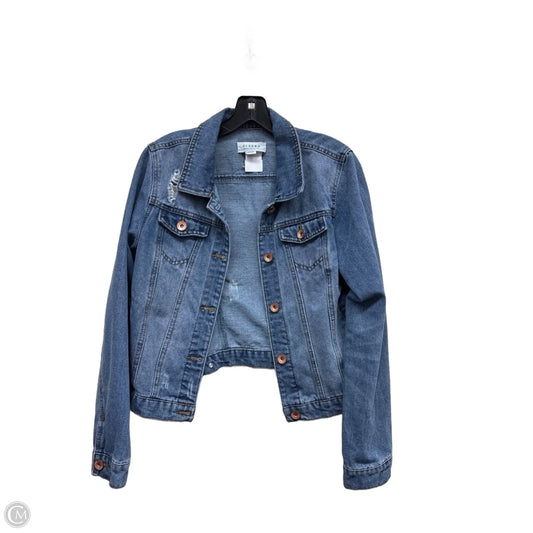 Jacket Denim By Clothes Mentor In Blue Denim, Size: L