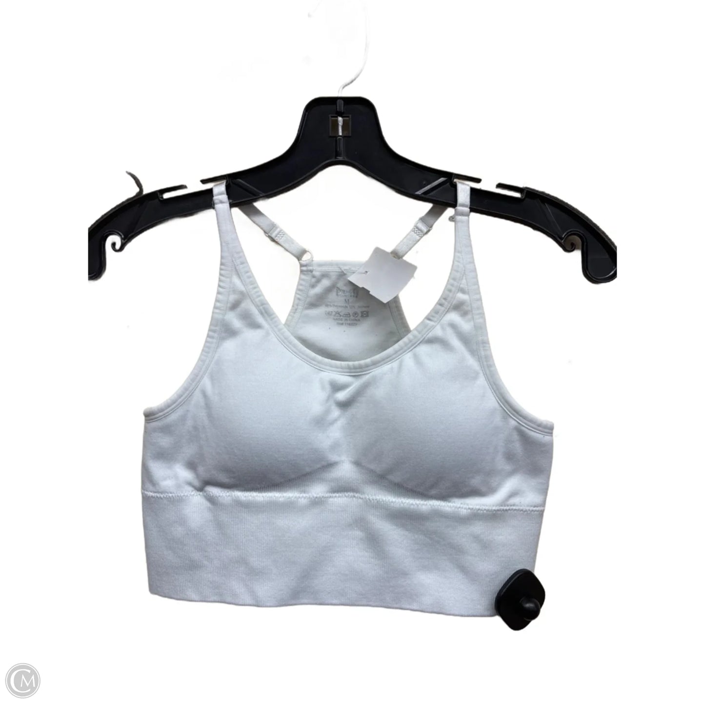 Athletic Bra By Clothes Mentor In White, Size: M