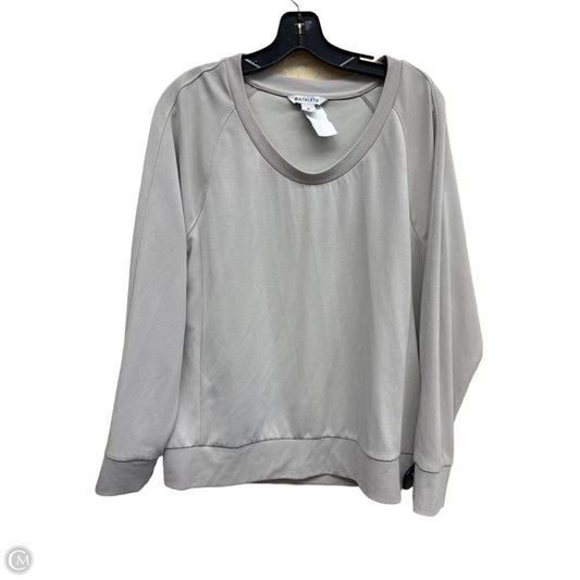 Top Long Sleeve By Athleta In Taupe, Size: M