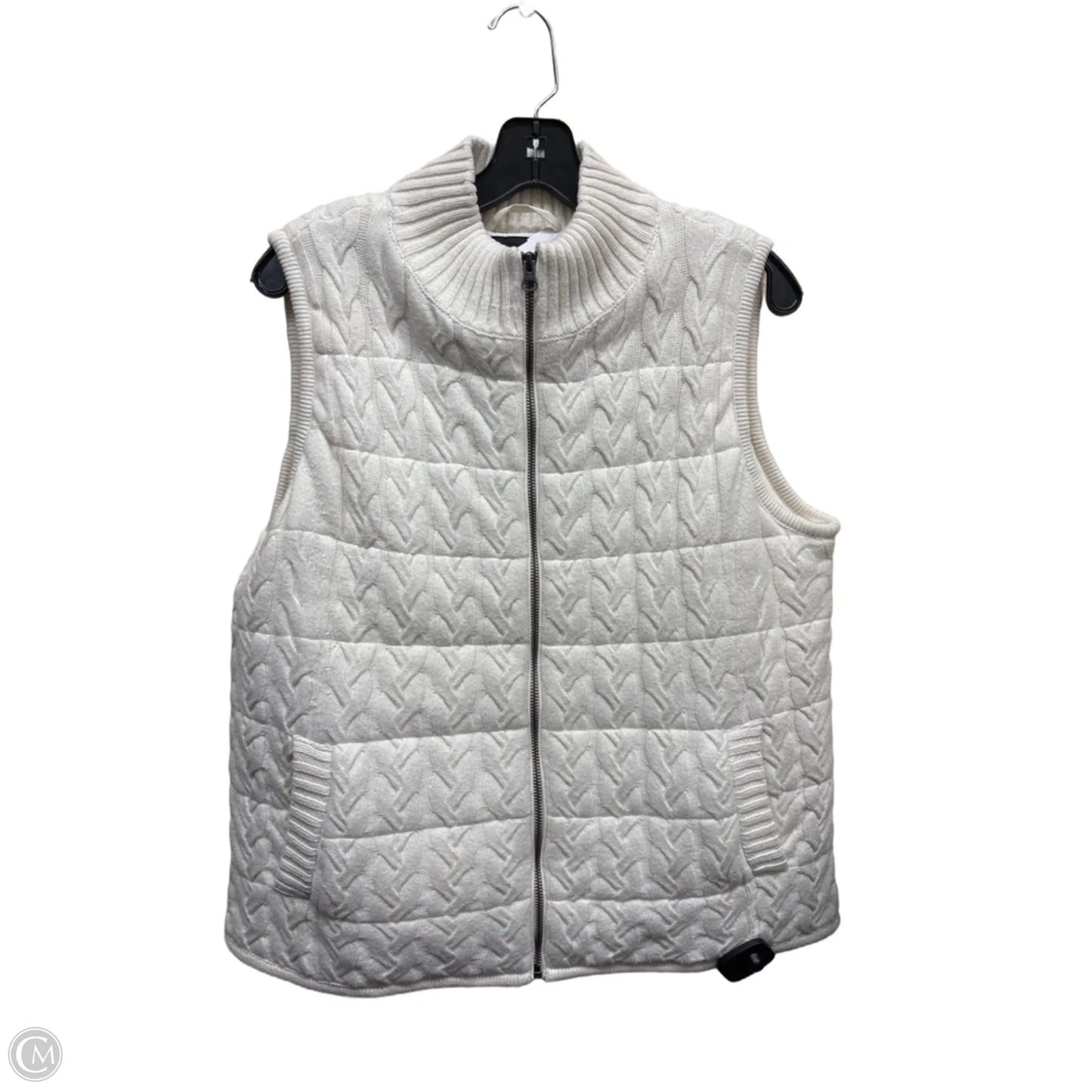 Vest Puffer & Quilted By Talbots In Cream, Size: M