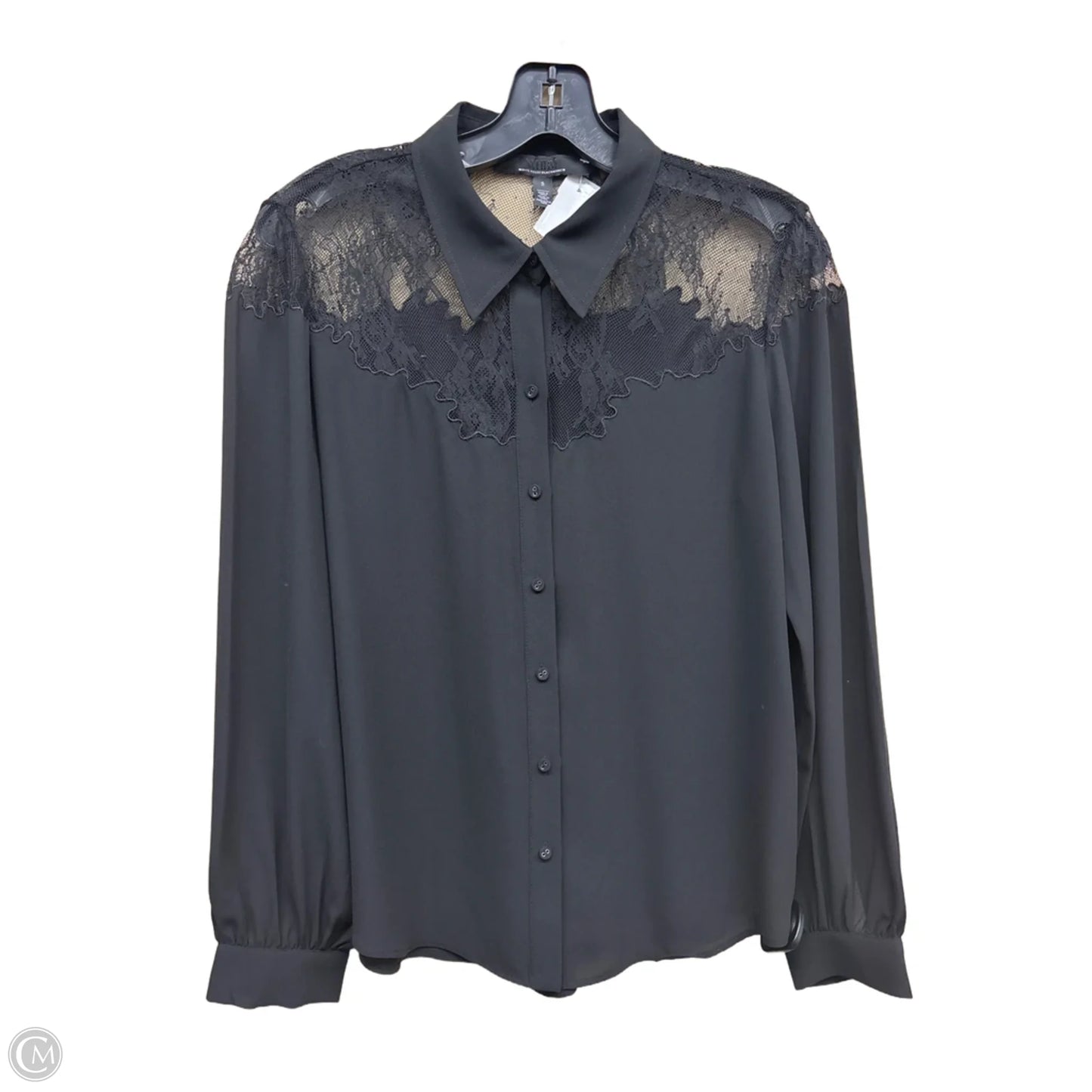 Top Long Sleeve By White House Black Market In Black, Size: S