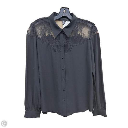 Top Long Sleeve By White House Black Market In Black, Size: S