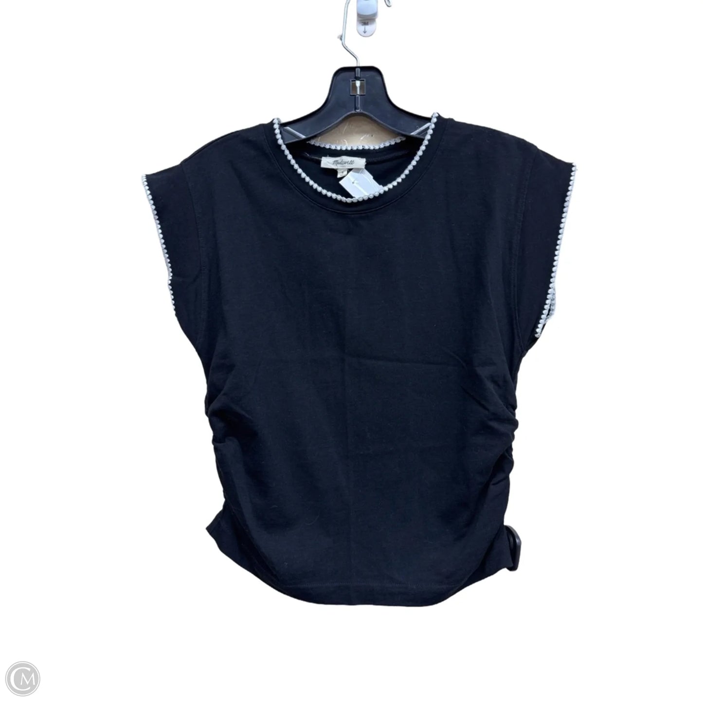 Top Sleeveless By Madewell In Black & White, Size: S