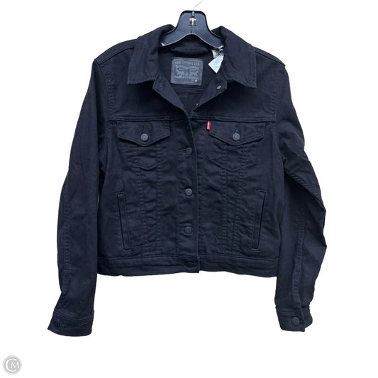 Jacket Denim By Levis In Black Denim, Size: M