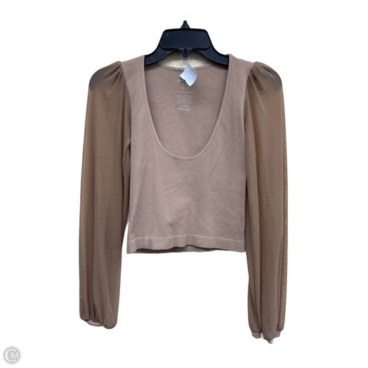 Top Long Sleeve By Free People In Tan, Size: M