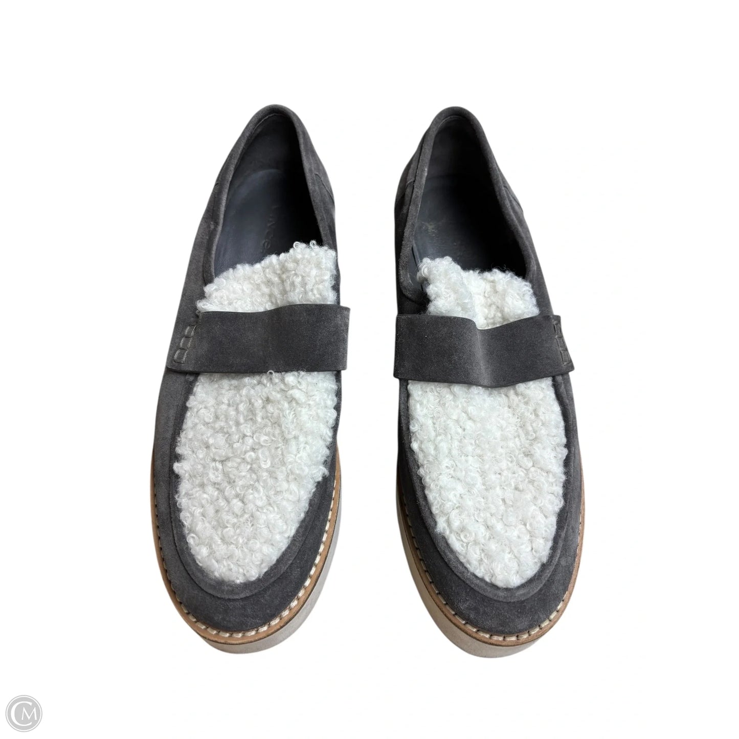 Shoes Flats By Vince In Grey & White, Size: 8.5