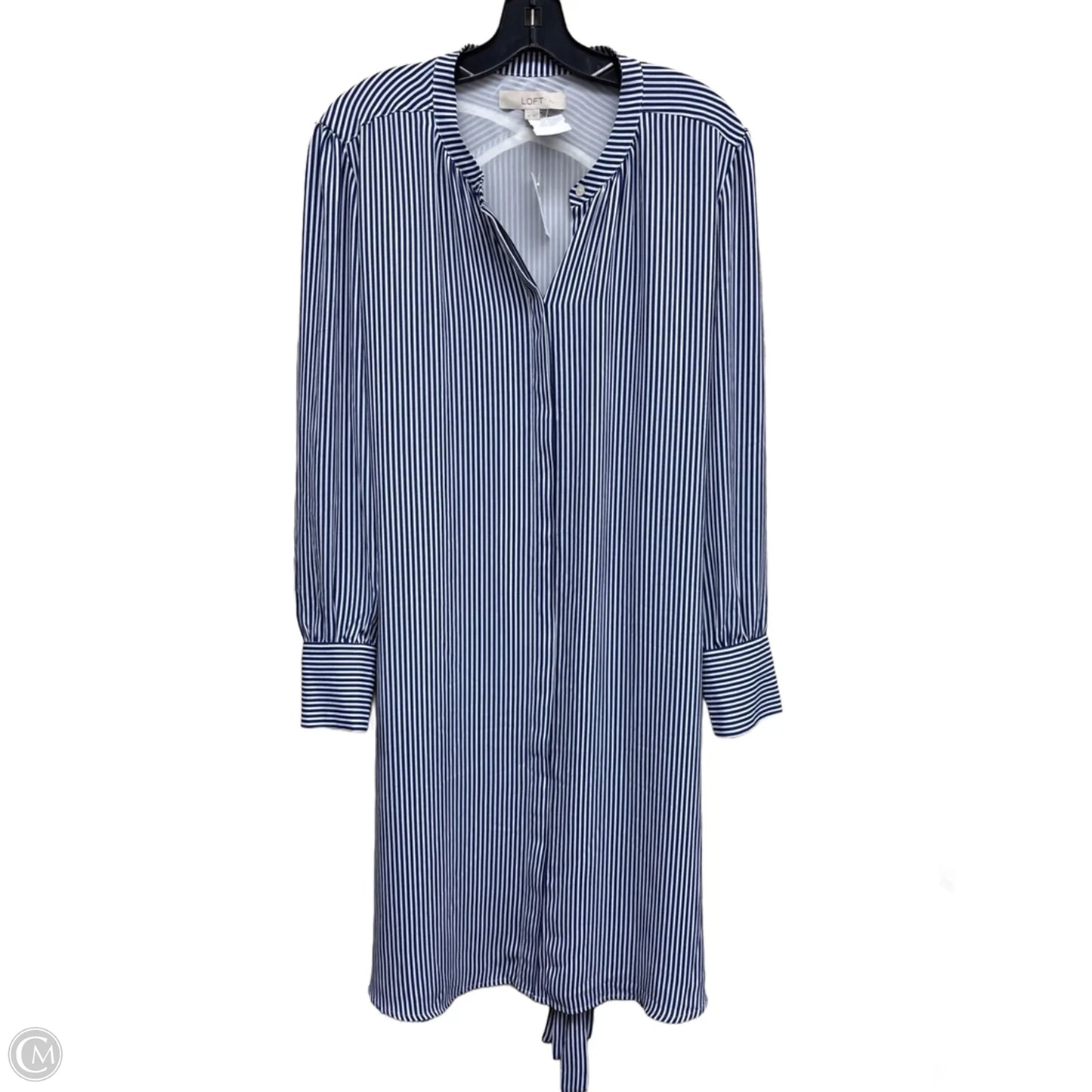 Dress Casual Midi By Loft In Striped Pattern, Size: Xl