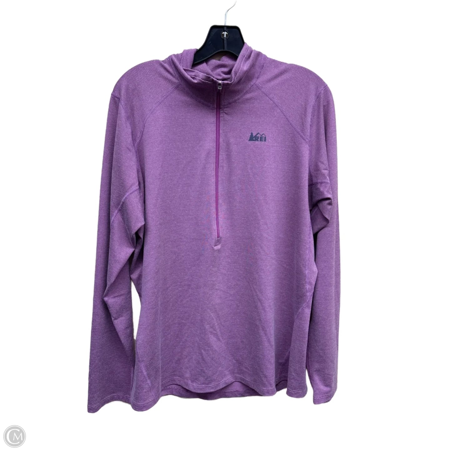 Athletic Top Long Sleeve Collar By Rei In Purple, Size: Xl