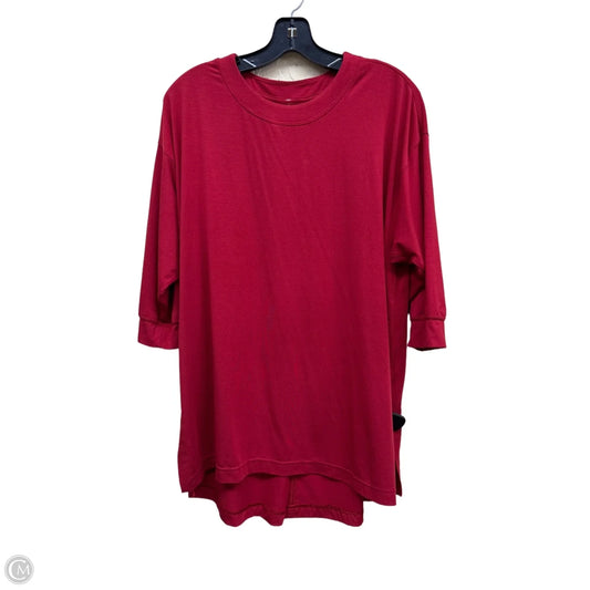 Top Long Sleeve By Athleta In Red, Size: M