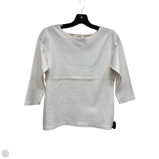 Top Long Sleeve By Talbots In White, Size: S