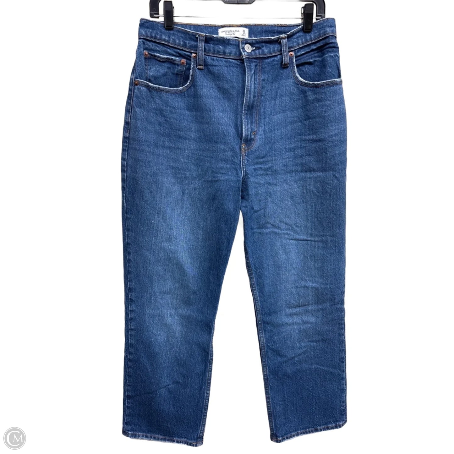 Jeans Straight By Abercrombie And Fitch In Blue Denim, Size: 10