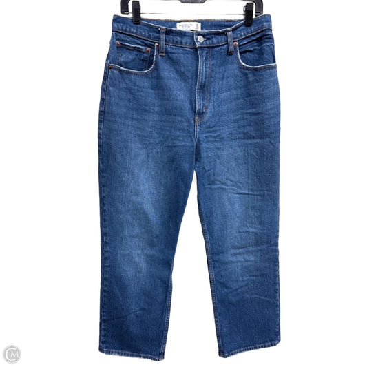 Jeans Straight By Abercrombie And Fitch In Blue Denim, Size: 10