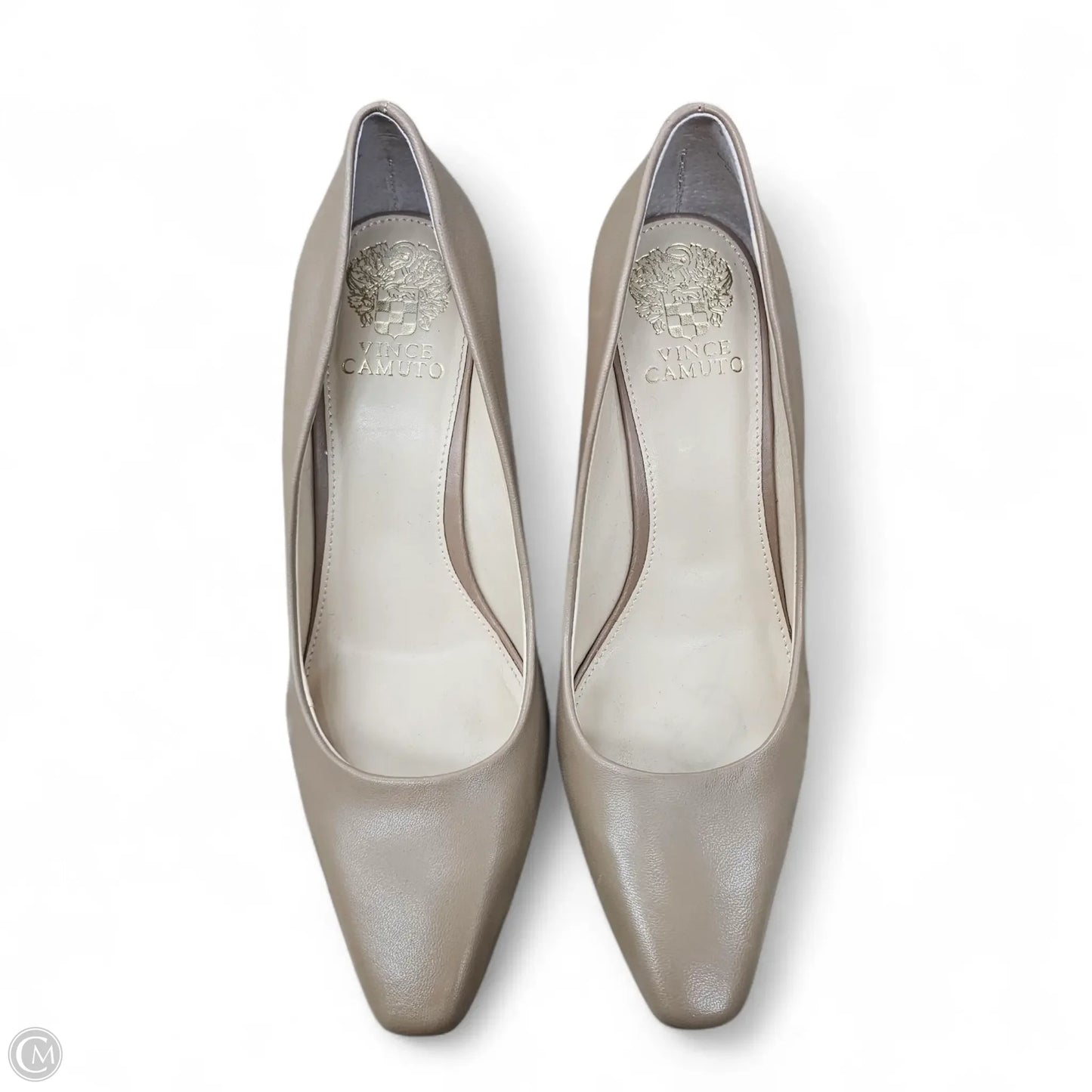 Shoes Heels Wedge By Vince Camuto In Brown & Tan, Size: 8.5