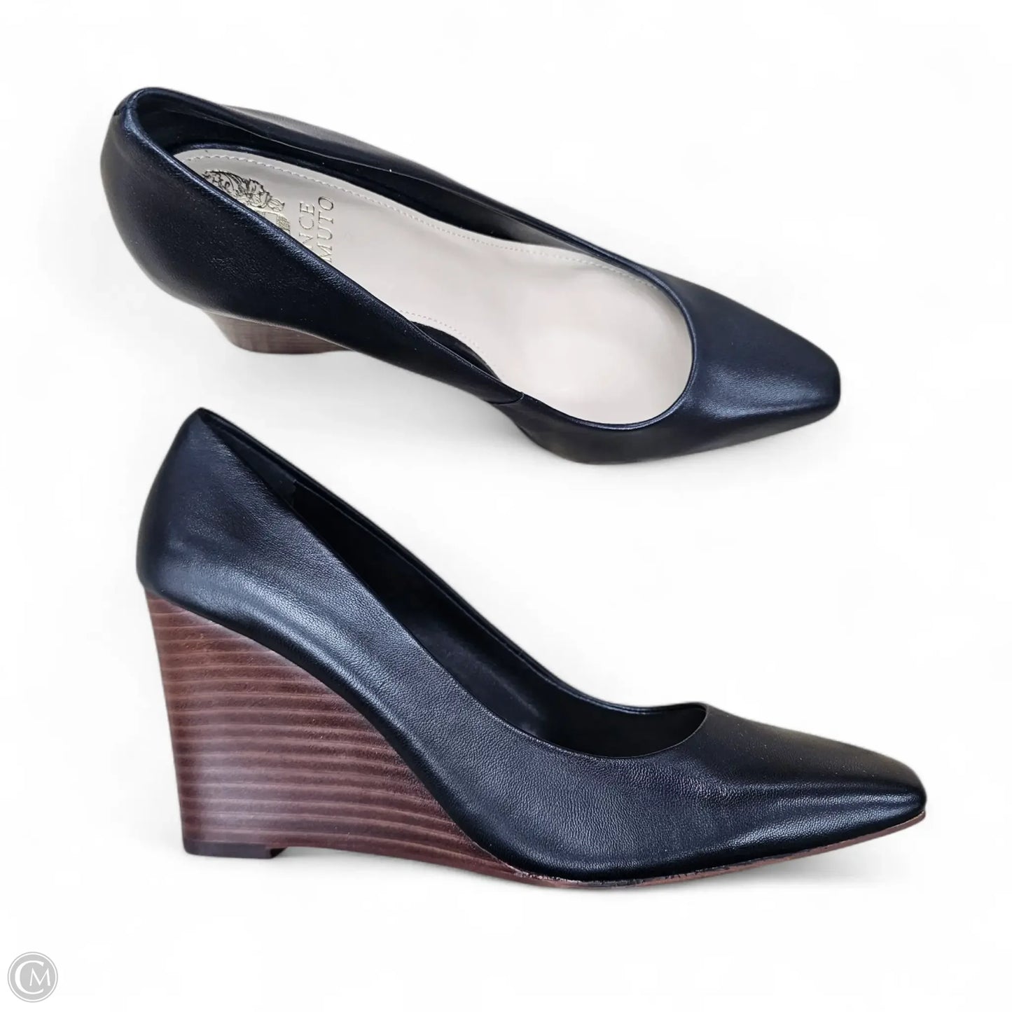 Shoes Heels Wedge By Vince Camuto In Black & Brown, Size: 8.5