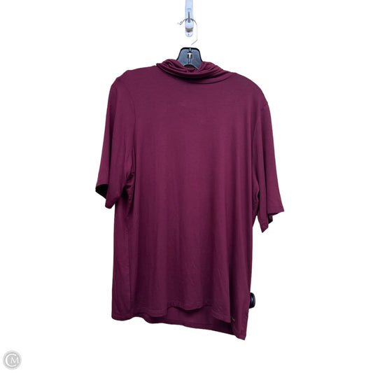 Top Short Sleeve By Michael By Michael Kors In Maroon, Size: 1x