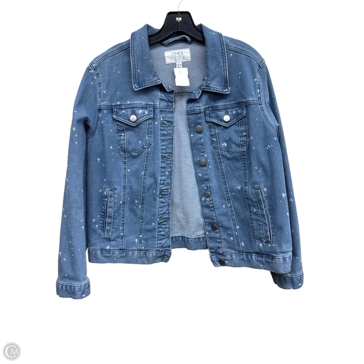 Jacket Denim By Time And Tru In Blue Denim, Size: L
