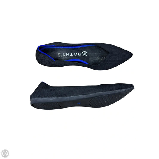 Shoes Flats By Rothys In Black & Blue, Size: 6.5