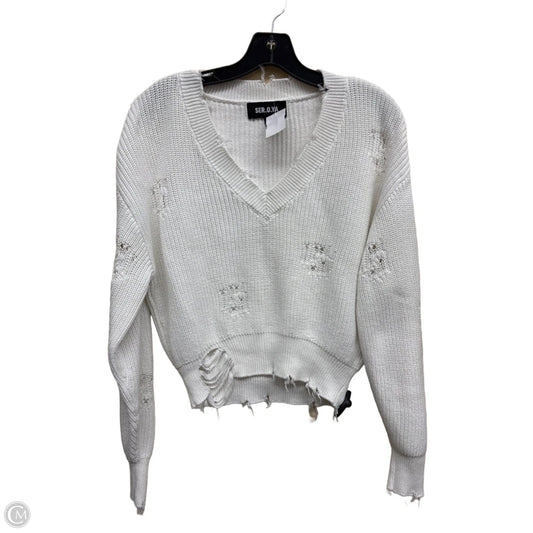 Sweater By Clothes Mentor In White, Size: S