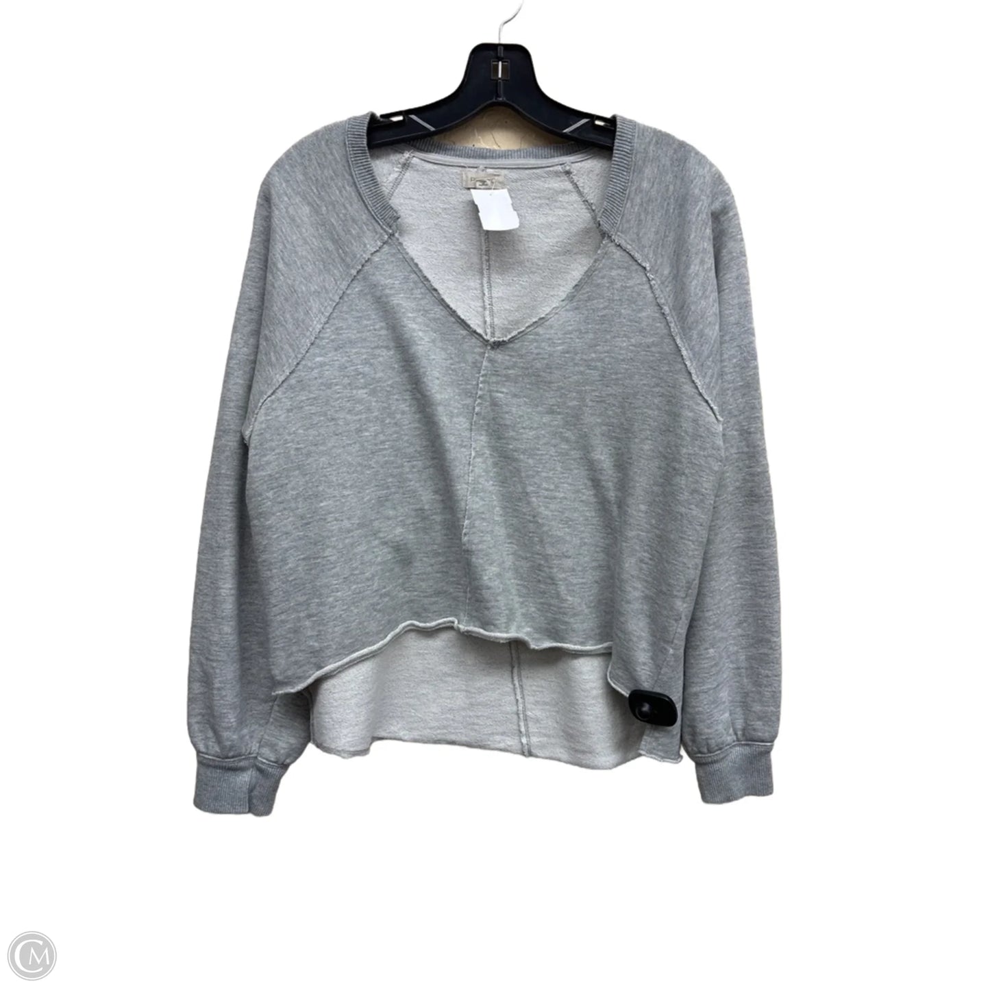 Top Long Sleeve By Pilcro In Grey, Size: S