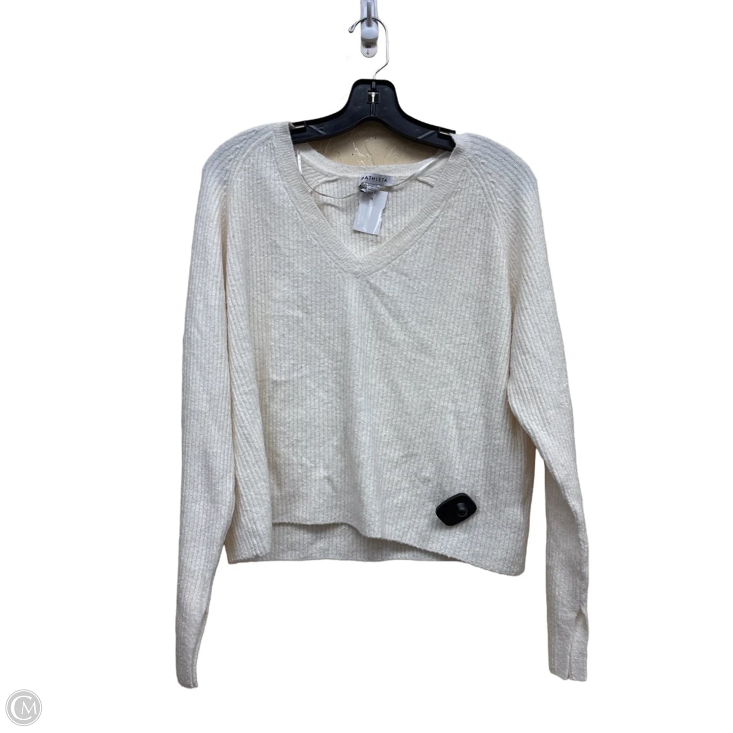 Top Long Sleeve By Athleta In Cream, Size: S