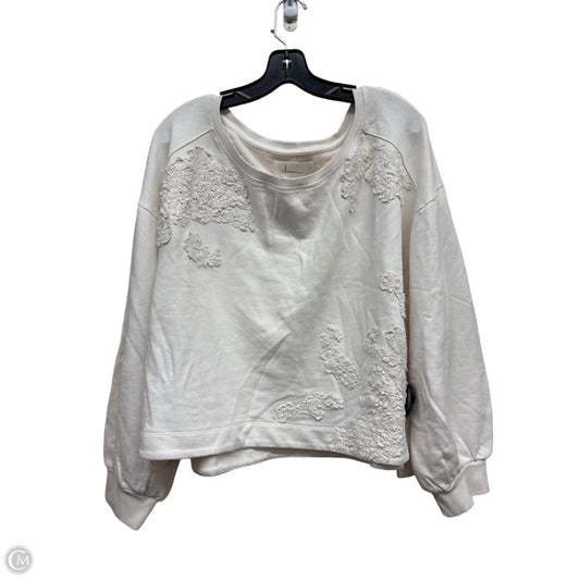 Top Long Sleeve By Anthropologie In Cream, Size: Xl