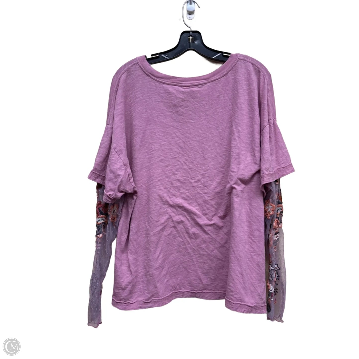 Top Long Sleeve By Free People In Pink, Size: M