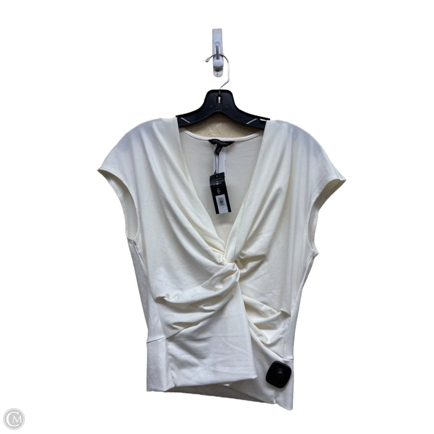 Top Short Sleeve By Banana Republic In Cream, Size: M