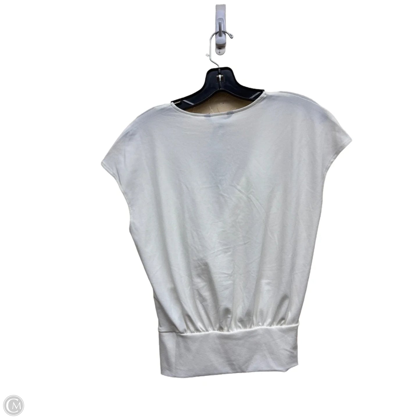 Top Short Sleeve By Banana Republic In Cream, Size: M