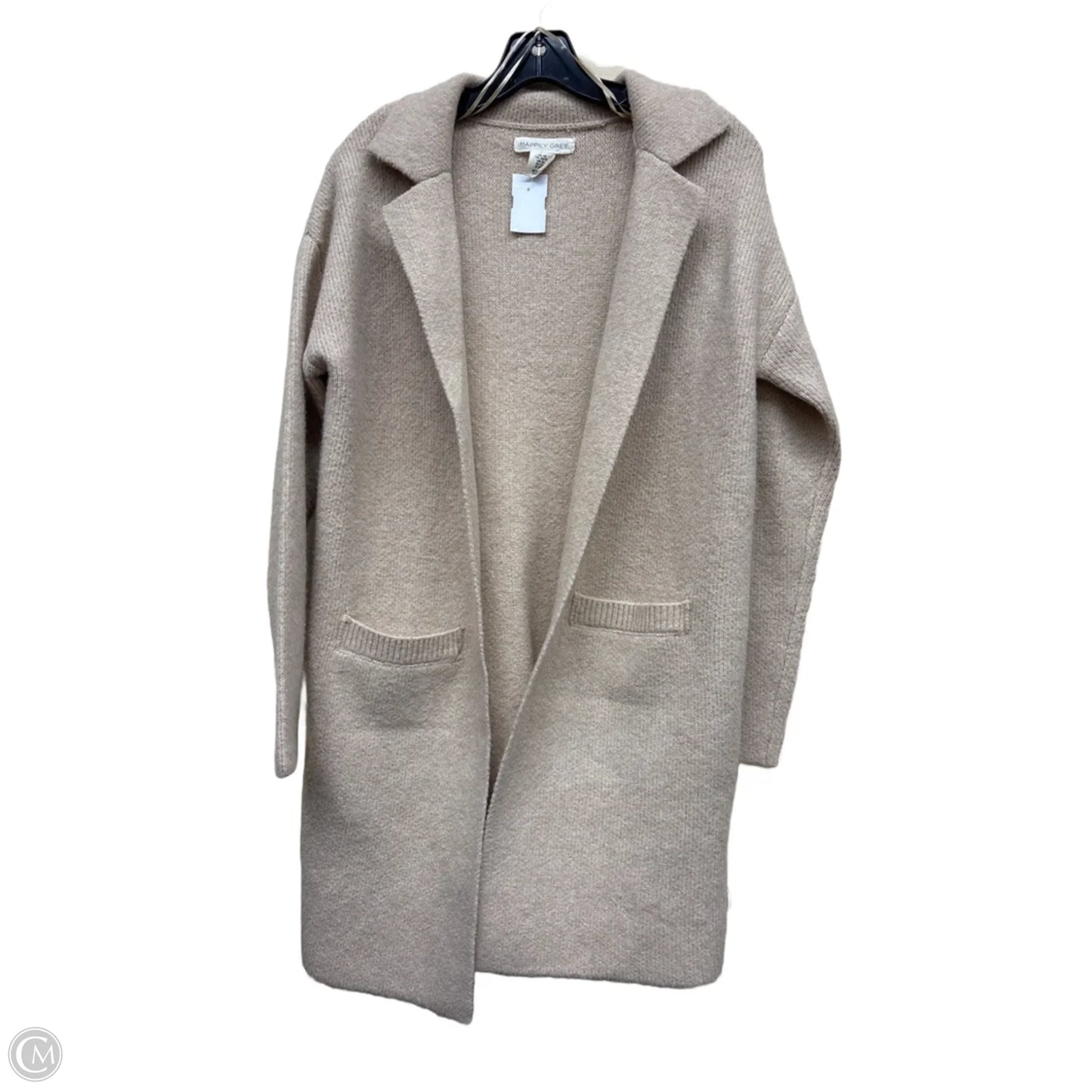 Sweater Cardigan By Clothes Mentor In Tan, Size: Xs