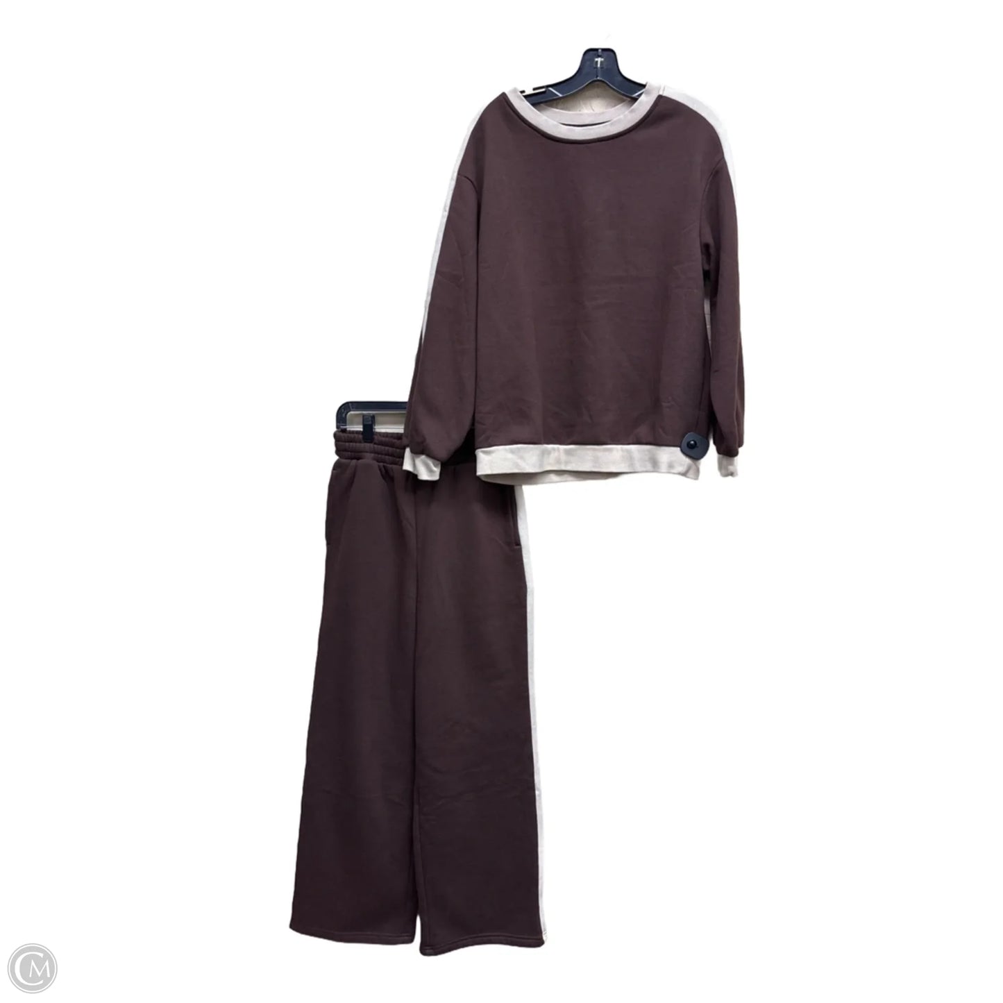 Athletic Pants 2pc By Clothes Mentor In Brown & Cream, Size: S